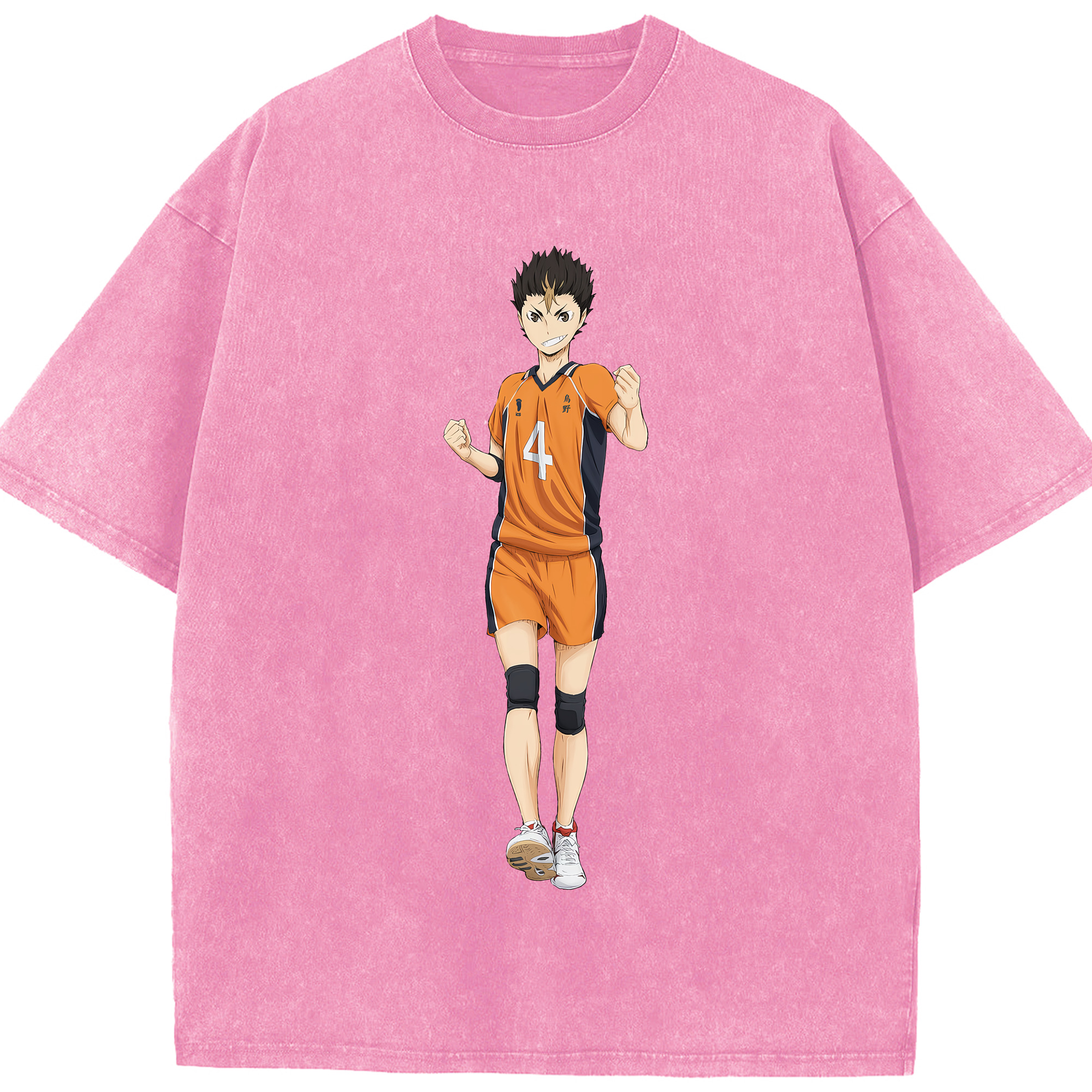 （画像用） ハイキュー!! Haikyu!! 綿100% ヴィンテージ風 半袖Tシャツ（フロントプリント）